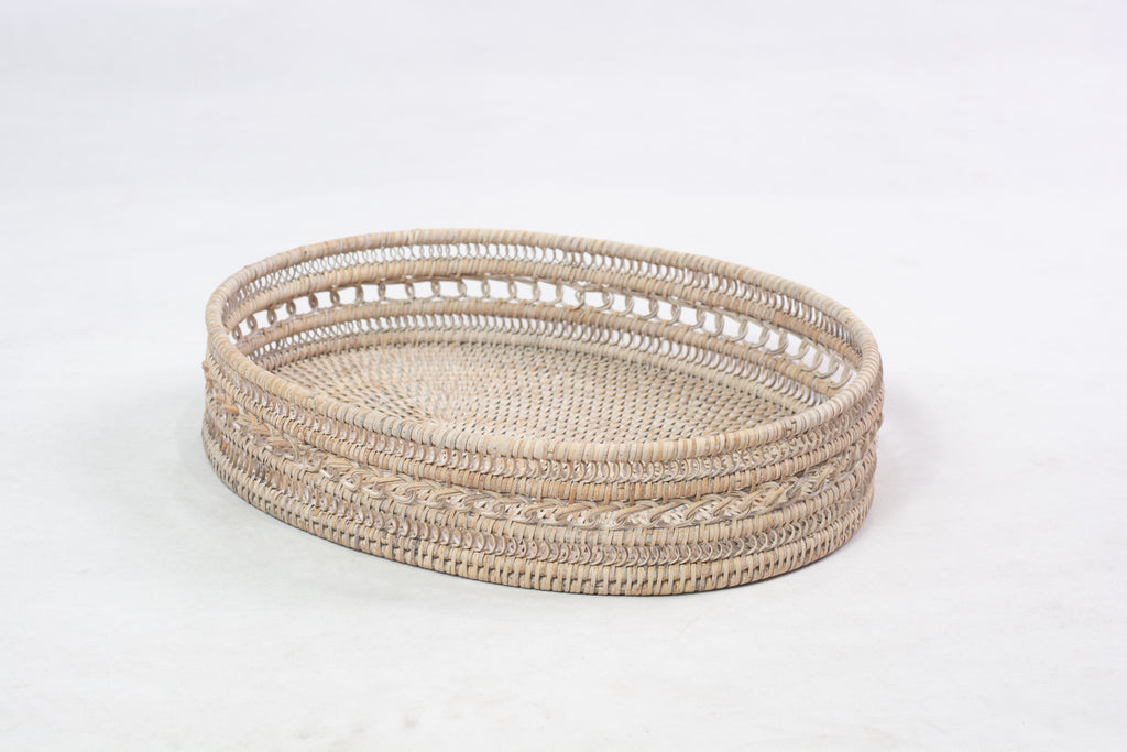 Rattan Oval Tray