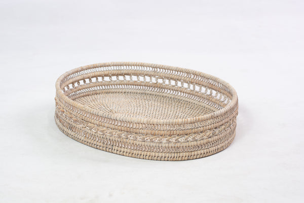 Rattan Oval Tray