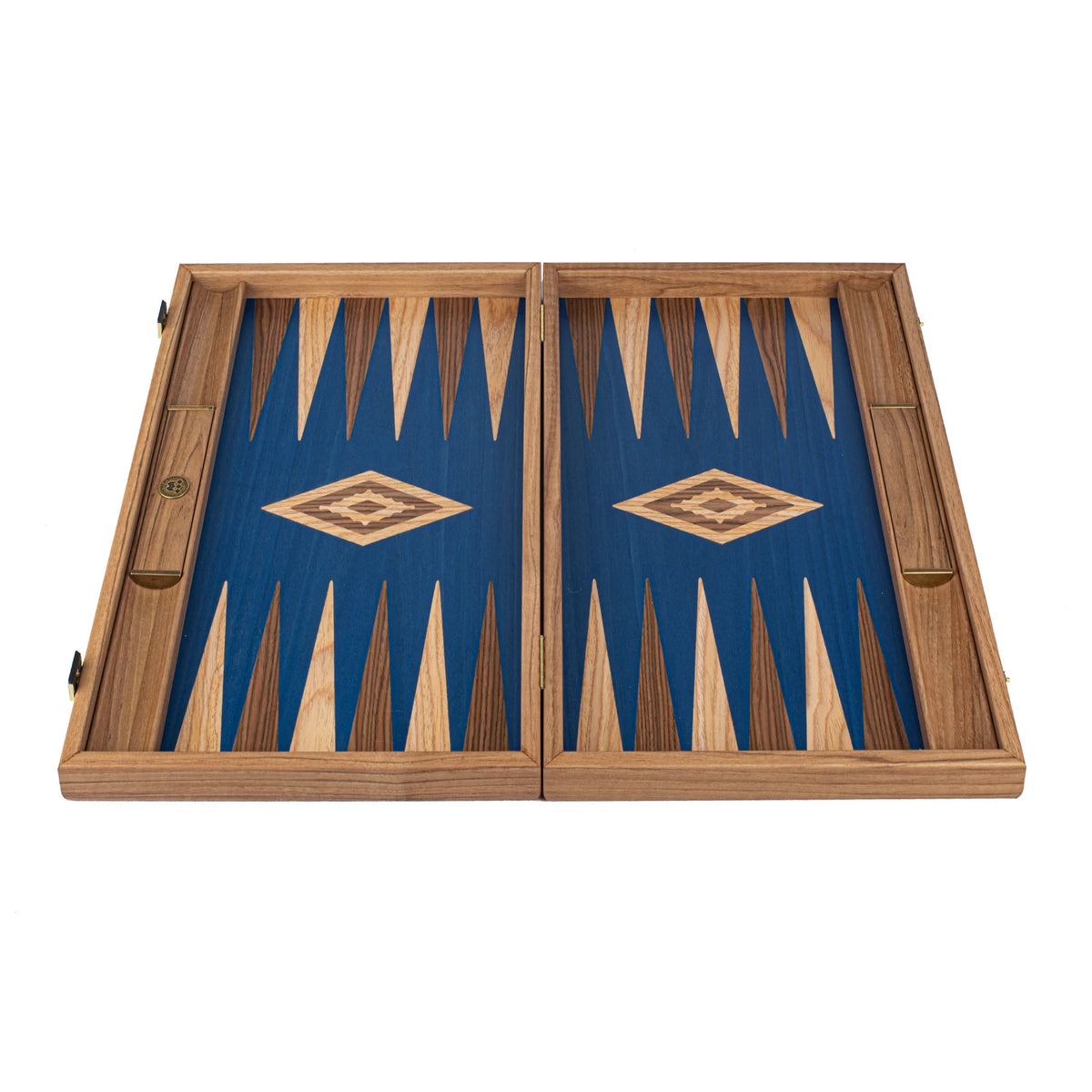 Manopoulos Premium Handcrafted Walnut with Blue Oak Backgammon Set