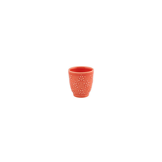 Bordallo Pinheiro Flora Salmon Coffee Cup