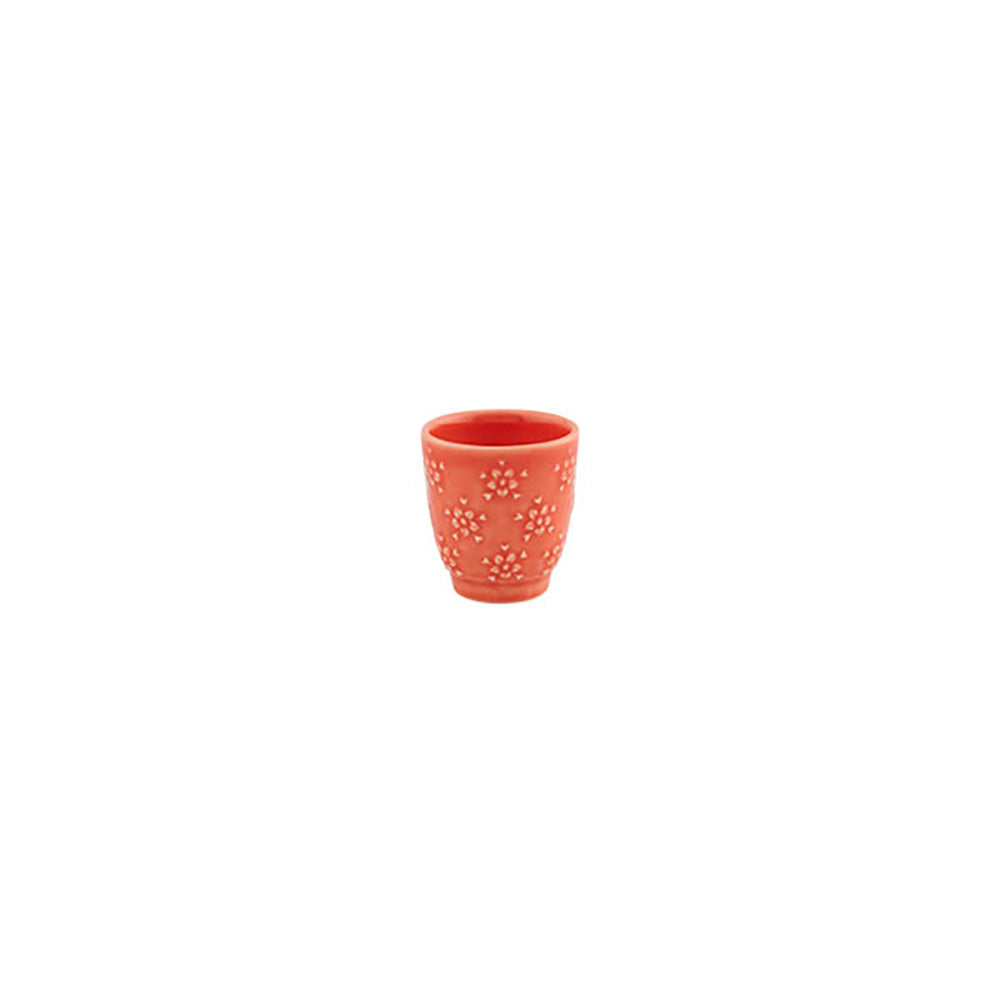 Bordallo Pinheiro Flora Salmon Coffee Cup