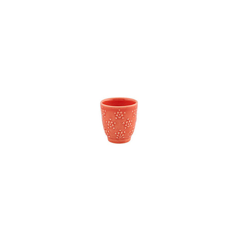 Bordallo Pinheiro Flora Salmon Coffee Cup