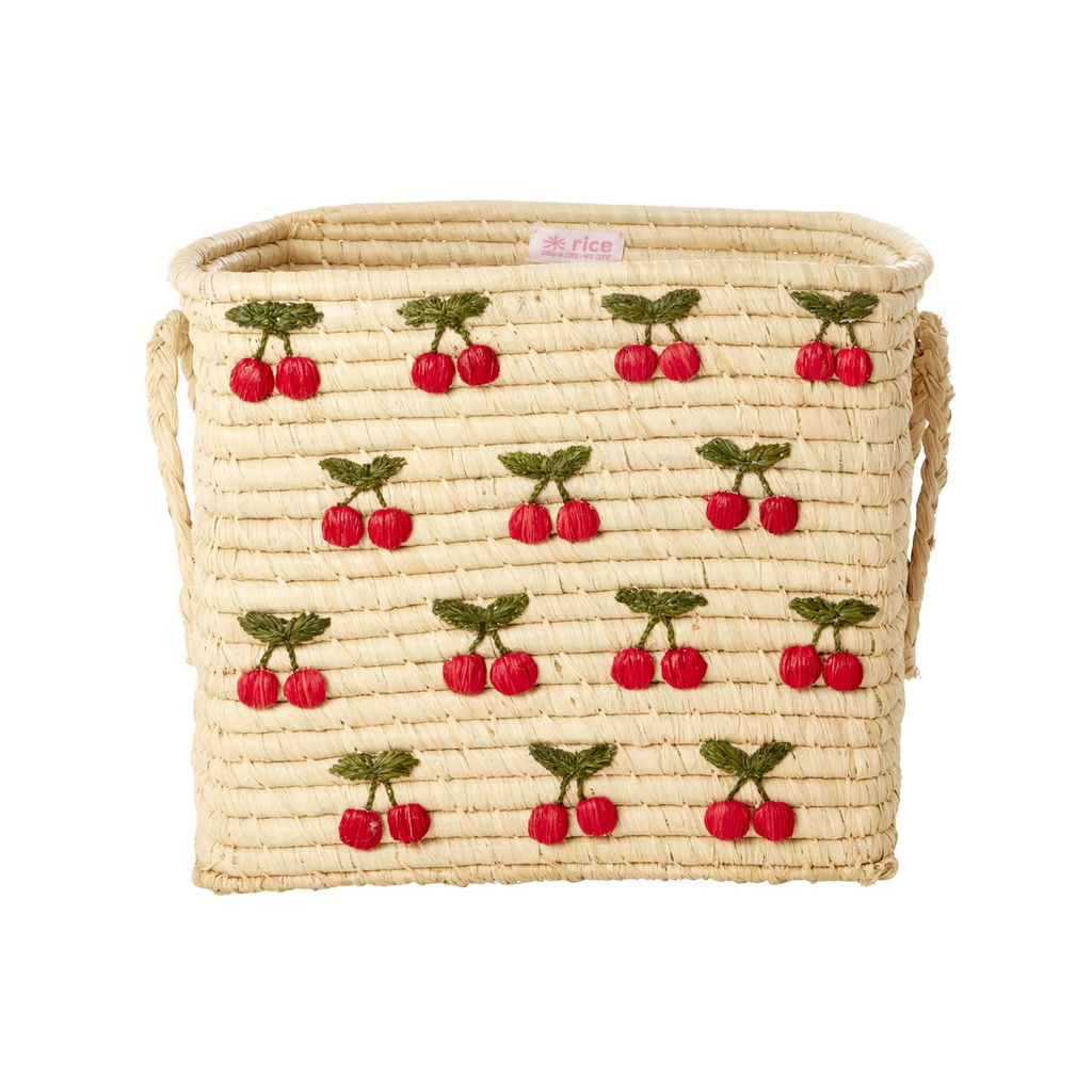 Rice Raffia Square Basket