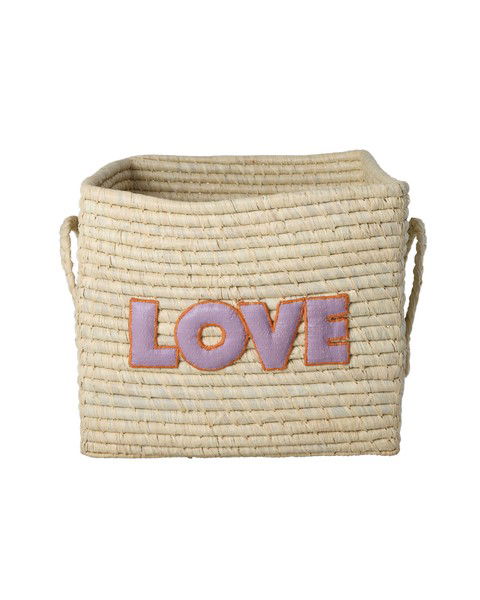 Rice Raffia Square Basket, view 3
