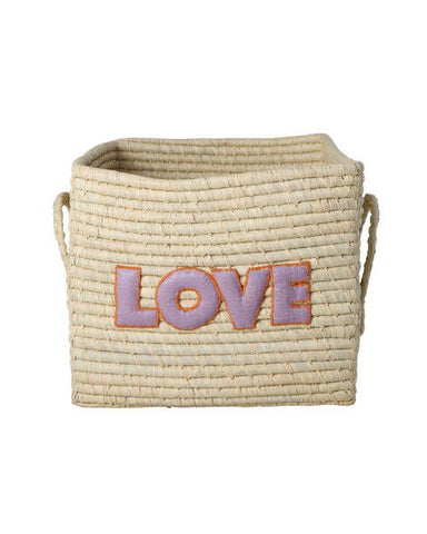 Rice Raffia Square Basket