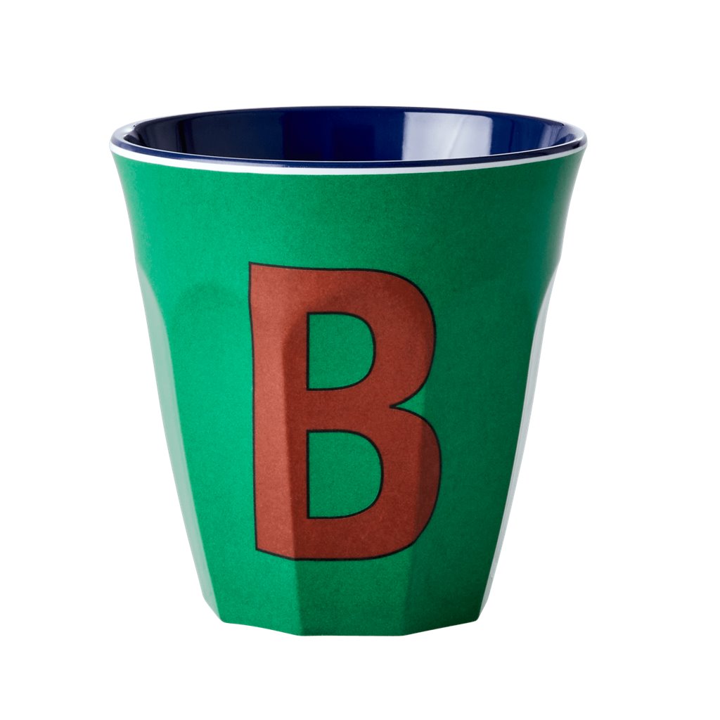 Rice Melamine Cup 250ml - Boy Plain Alphabet