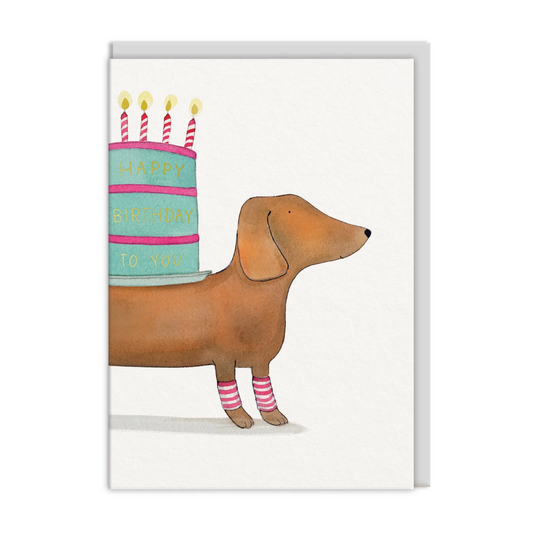 Birthday Dachshund Greeting Card