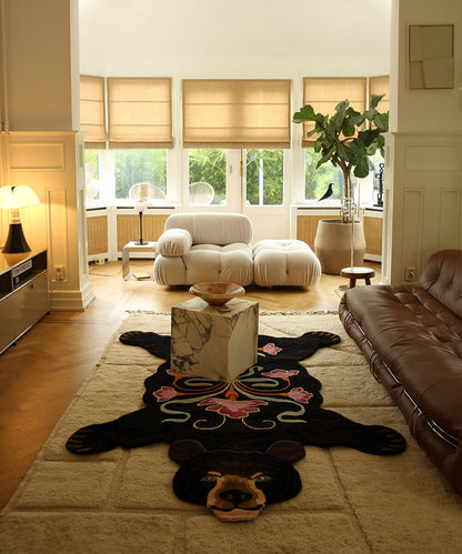 Blooming Black Bear Rug XL, view 4