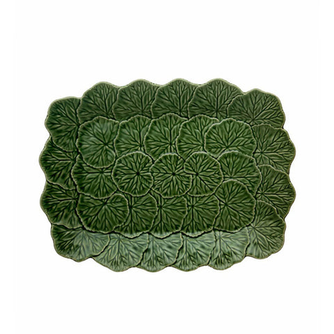 Bordallo Geranium Leaf Relief Serving Platter 39cm