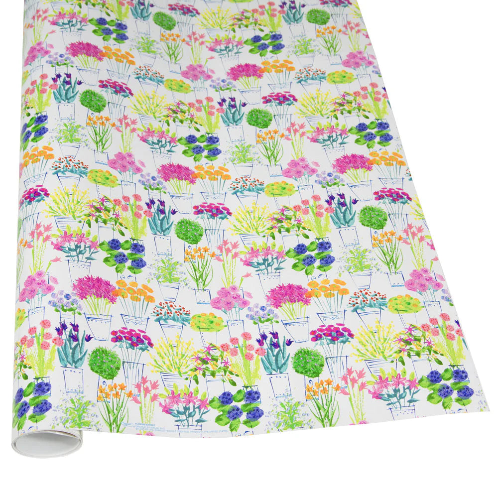 Caspari Flower Market Roll Wrap, view 2