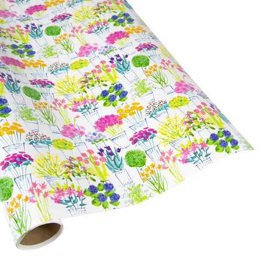 Caspari Flower Market Roll Wrap