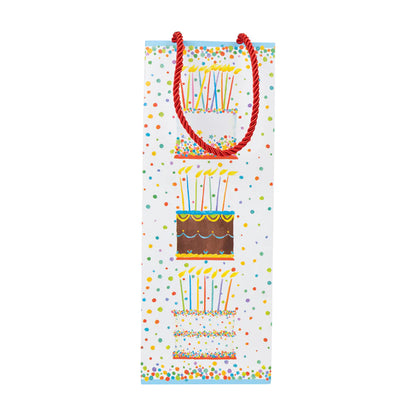 Caspari Birthday Cake bottle bag