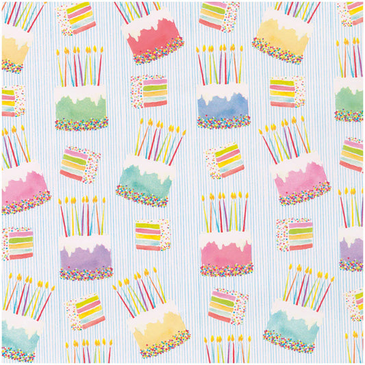 Caspari Birthday Cake Roll Wrap