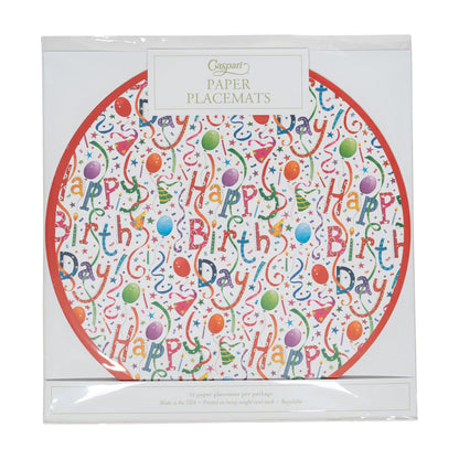 Caspari Happy Birthday Paper Placemats, view 2