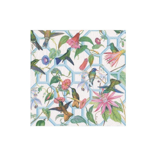 Caspari Hummingbird Trellis Napkin