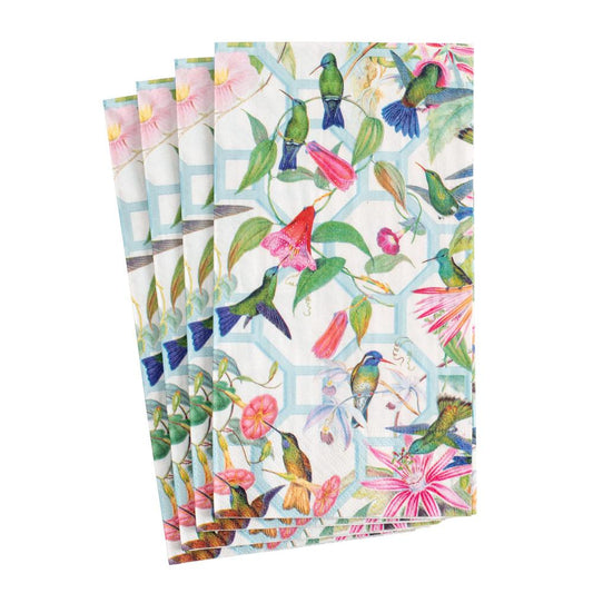 Caspari Hummingbird Trellis Guest Towel