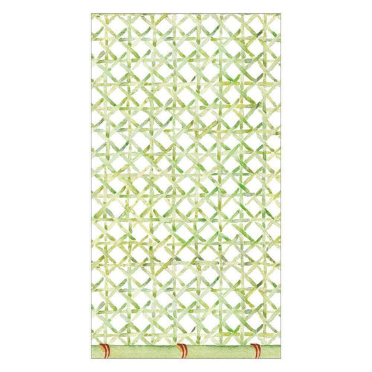 Caspari Trellis Green Guest Towel