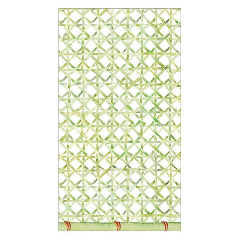 Caspari Trellis Green Guest Towel
