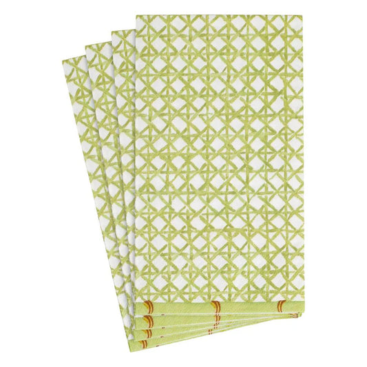 Caspari Trellis Green Guest Towel