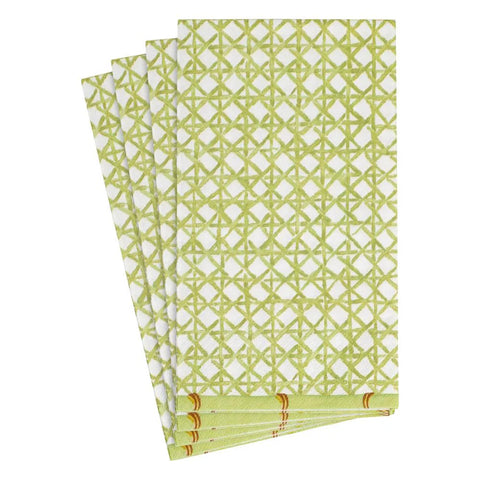 Caspari Trellis Green Guest Towel