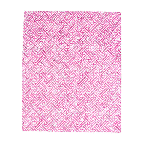 Caspari Fretwork Fuchsia Guest Towel