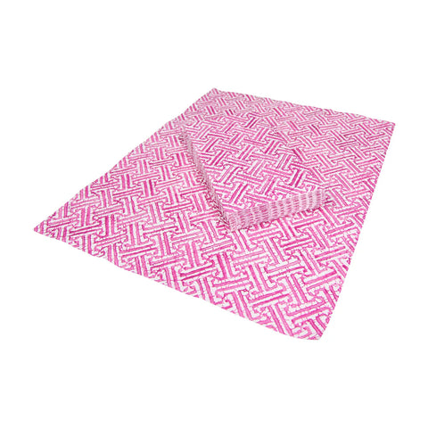 Caspari Fretwork Fuchsia Guest Towel