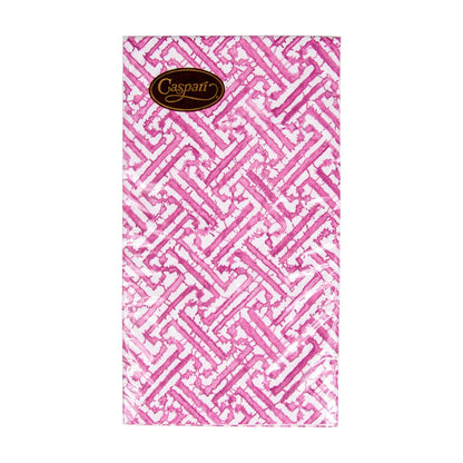 Caspari Fretwork Fuchsia Guest Towel, view 5