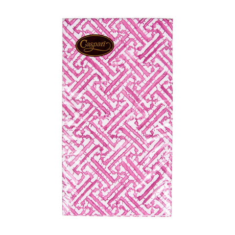 Caspari Fretwork Fuchsia Guest Towel
