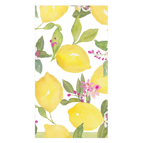 Caspari Limoncello Green Guest Towel