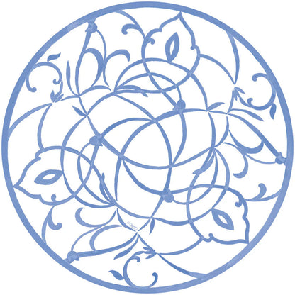 Caspari Algarve Ceramic Blue paper dinner plates