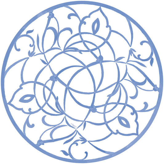 Caspari Algarve Ceramic Blue Dinner Plates