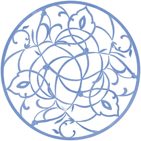 Caspari Algarve Ceramic Blue Dinner Plates