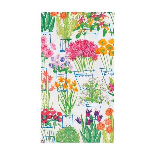 Caspari Flower Market Guest Towel