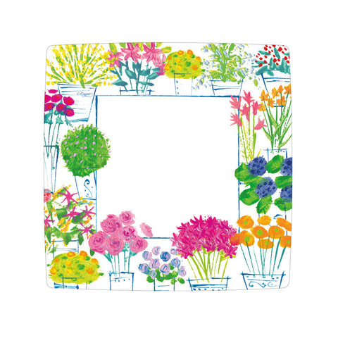 Caspari Flower Market Square Salad/Dessert Plates