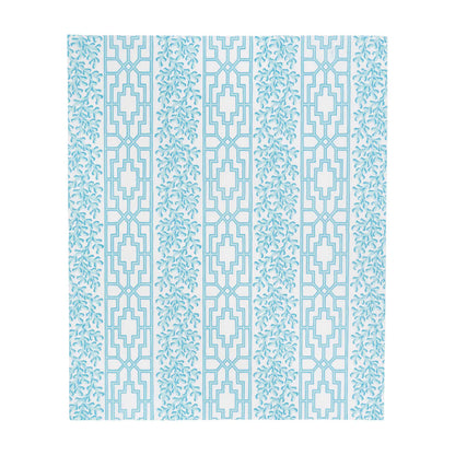 Caspari Coral and Trellis Robin's Egg Guest Towel