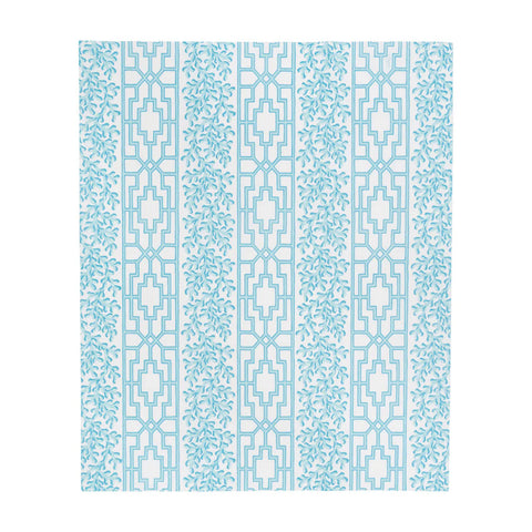 Caspari Coral and Trellis Robin's Egg Guest Towel