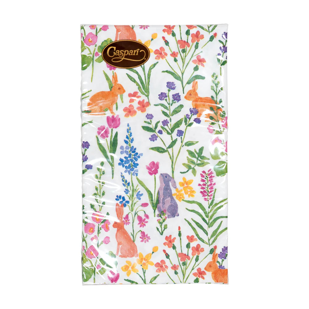 Caspari Bunny Field Guest Towel, view 5