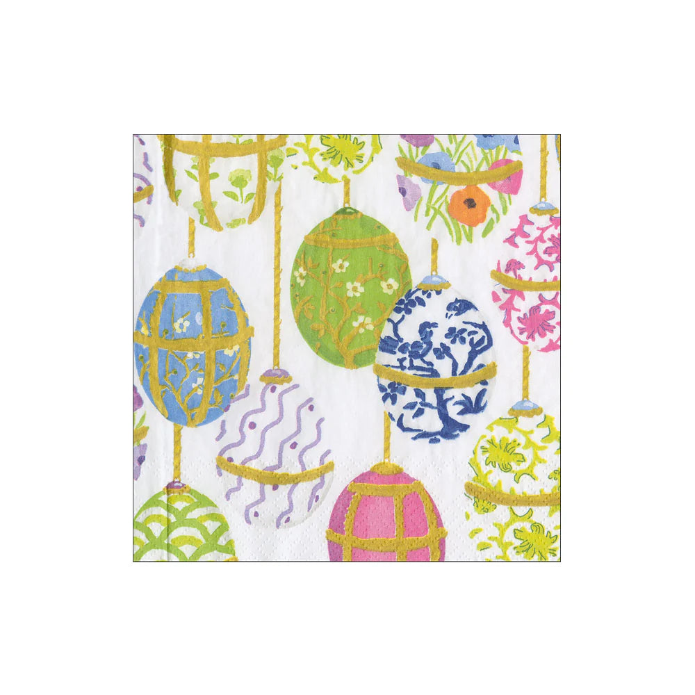 Caspari Les Oeufs Napkin, triple-ply paper napkins