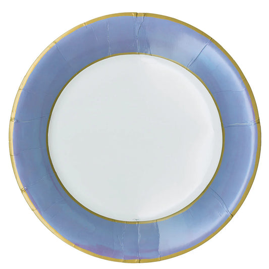 Caspari Watercolor Blue Luxury Paper Plates