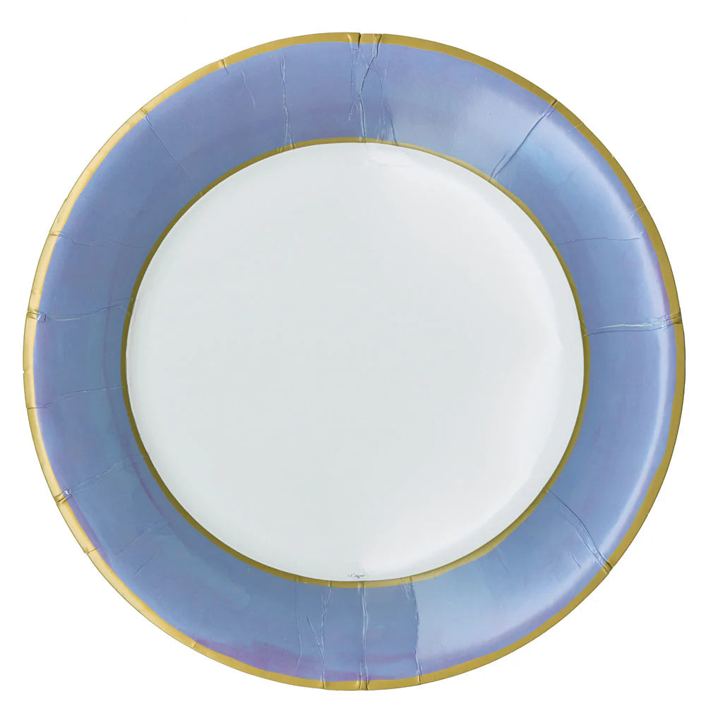 Caspari Watercolor Blue Luxury Paper Plates
