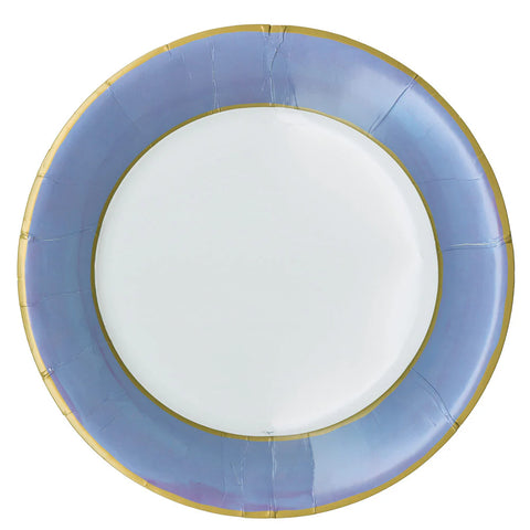 Caspari Watercolor Blue Luxury Paper Plates