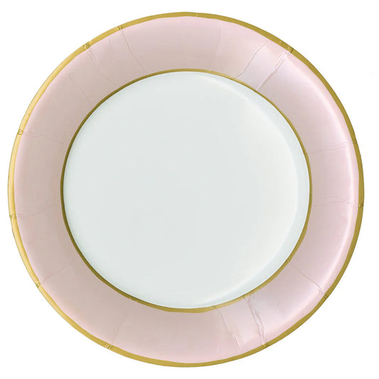 Caspari Watercolor Petal Pink Luxury Paper Plates