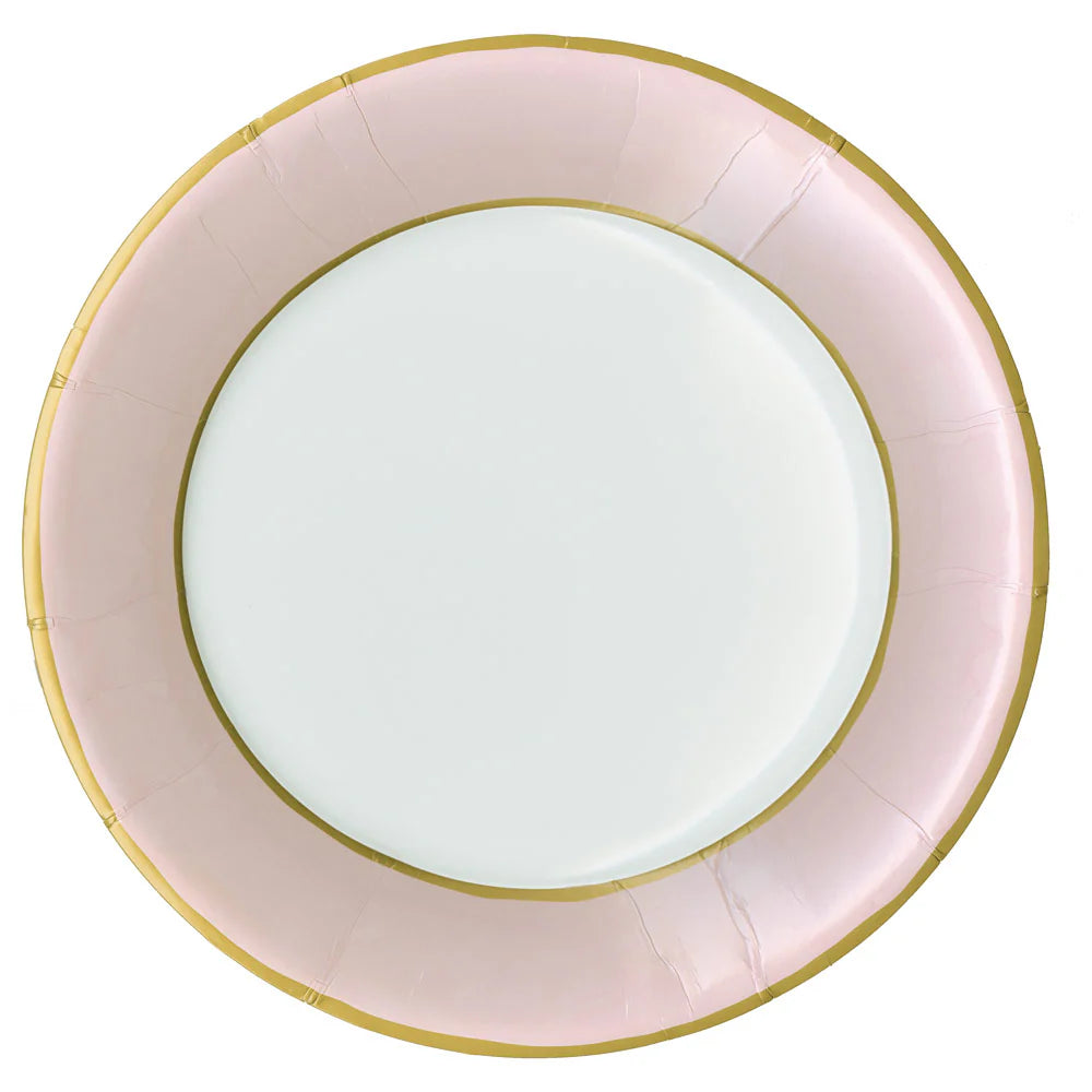 Caspari Watercolor Petal Pink Luxury Paper Plates
