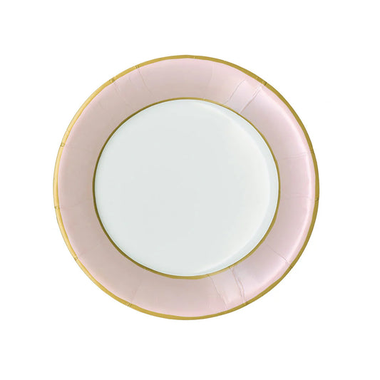 Caspari Watercolor Petal Pink Luxury Paper Plates