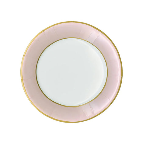 Caspari Watercolor Petal Pink Luxury Paper Plates