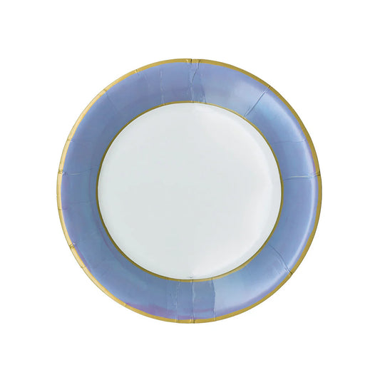 Caspari Watercolor Blue Luxury Paper Plates