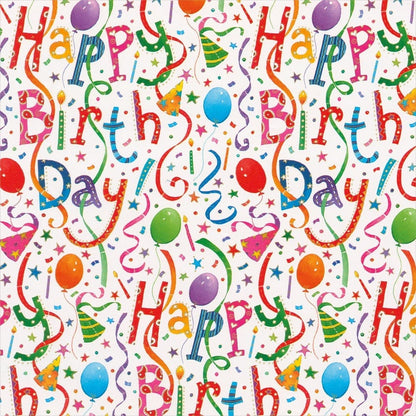 Caspari Happy Birthday Roll Wrap, gift wrap roll