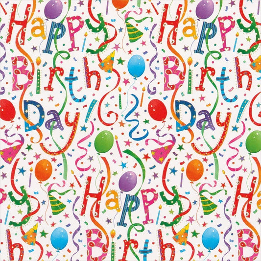 Caspari Happy Birthday Roll Wrap