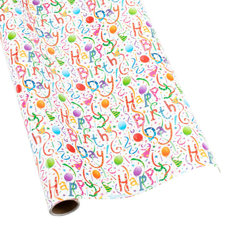 Caspari Happy Birthday Roll Wrap