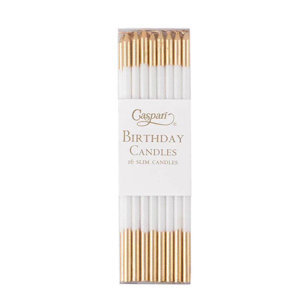 Caspari slim birthday candles, pack of 16 in a clear box, view 20